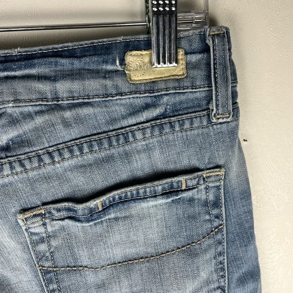 Paige Roxbury Low Rise Peg Leg Jeans Skinny Light Blue Denim Pockets 29 Casual - Picture 7 of 11